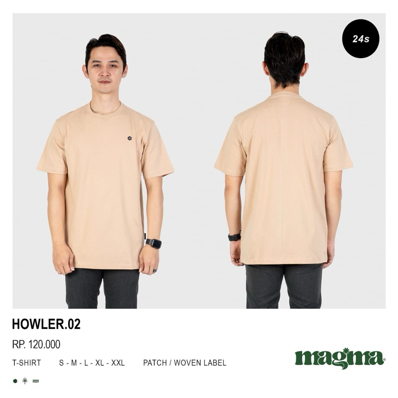 kaos magma .kaos basic magma.kaos polos.(crem)