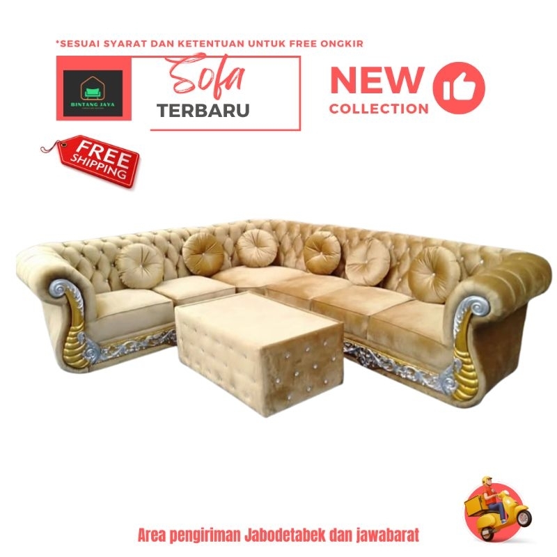 sofa terbaru jaguar sultan bahan beludru model BJ22