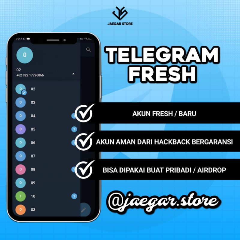Akun Telegram Fresh / Baru.