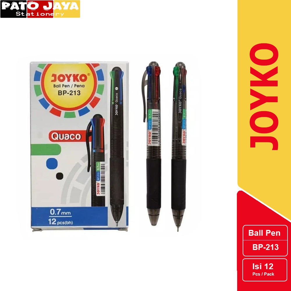

PULPEN PENA BALL PEN 4 WARNA JOYKO BP-213 QUACO 0.7MM
