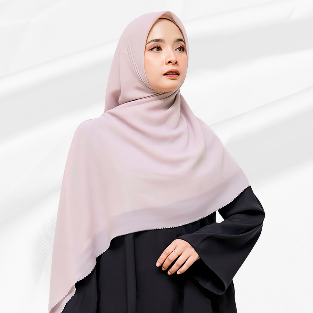 Hijab Syari 130x130 Kerudung Segi Empat Jumbo LC Bahan Diamond Premium