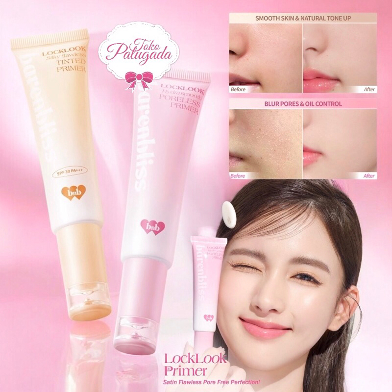 BARENBLISS Locklook Make Up Primer - Barenbliss Tinted Primer - Primer Make Up - Primer Wajah Tahan 
