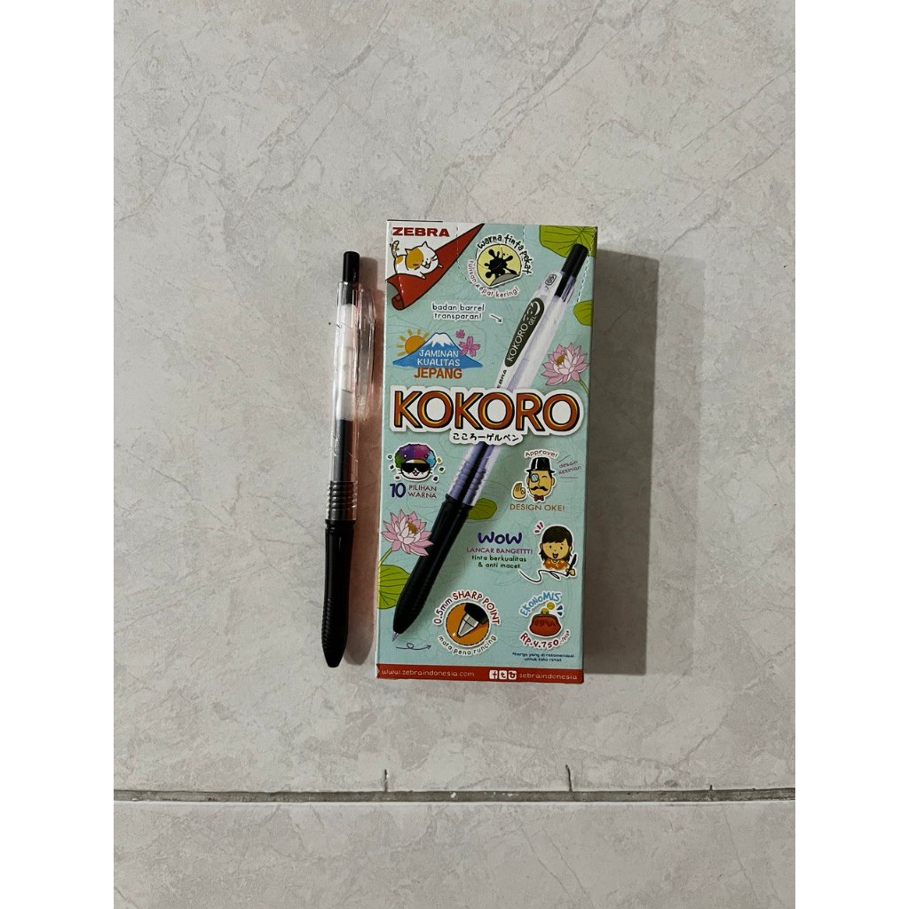 

Bolpoin Zebra Kokoro Gel Hitam (1 pcs)