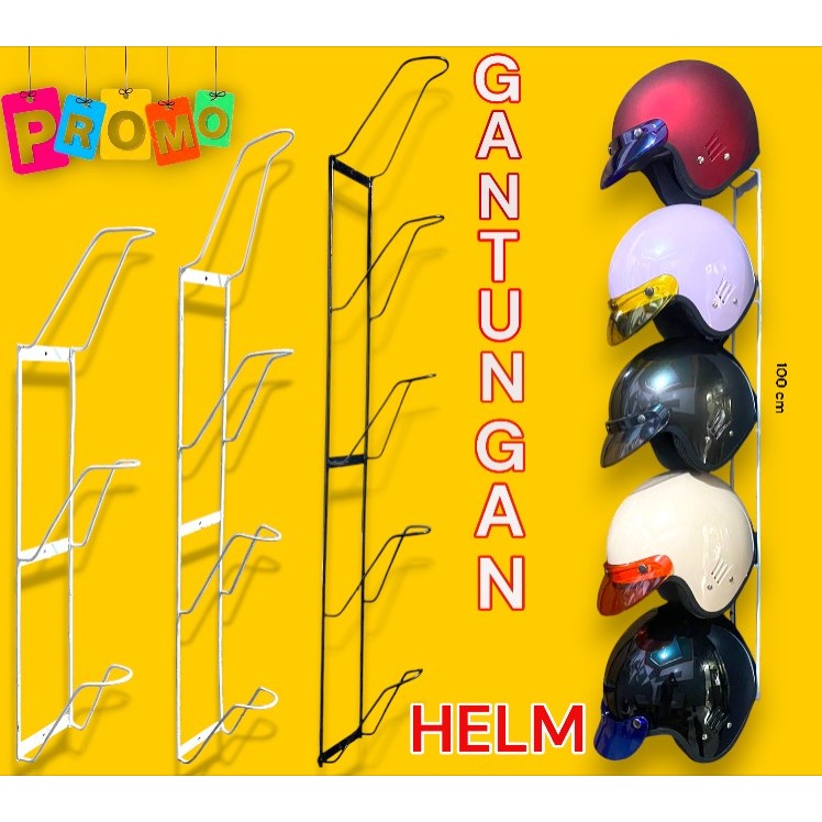 GANTUNGAN HELM DINDING_GANTUNGAN_CANTOLAN HELM Besi Dinding Kayu