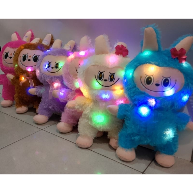 Boneka Labubu Led Tinggi 35 Cm Pake Lampu Bisa Meyala