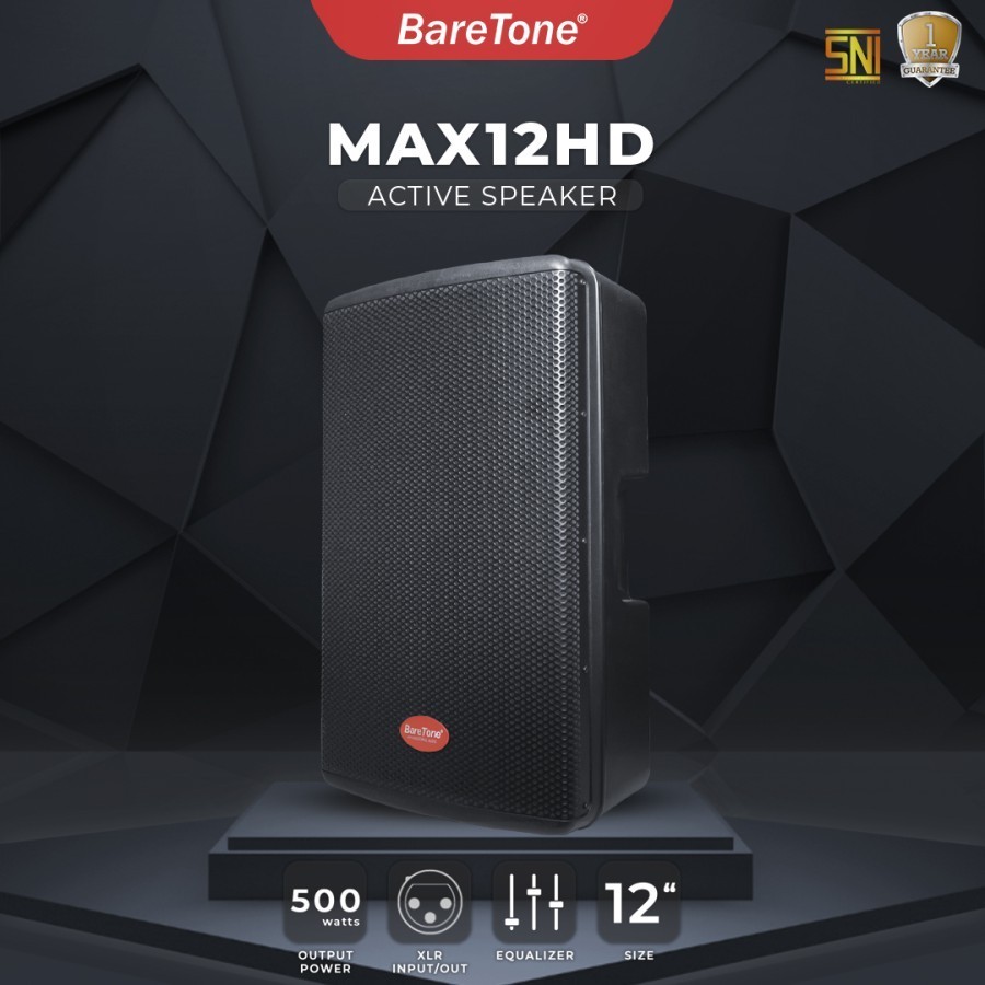 Speaker Aktif BareTone MAX12HD | Speaker Aktif 12 inch - USB