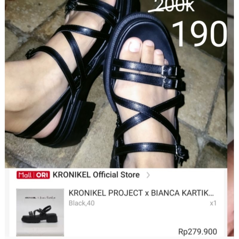 sandal kronikel x bianca kartika uk.40