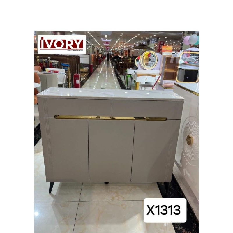 Lemari Putih Minimalis /Lemari Sideboard IVory X1313