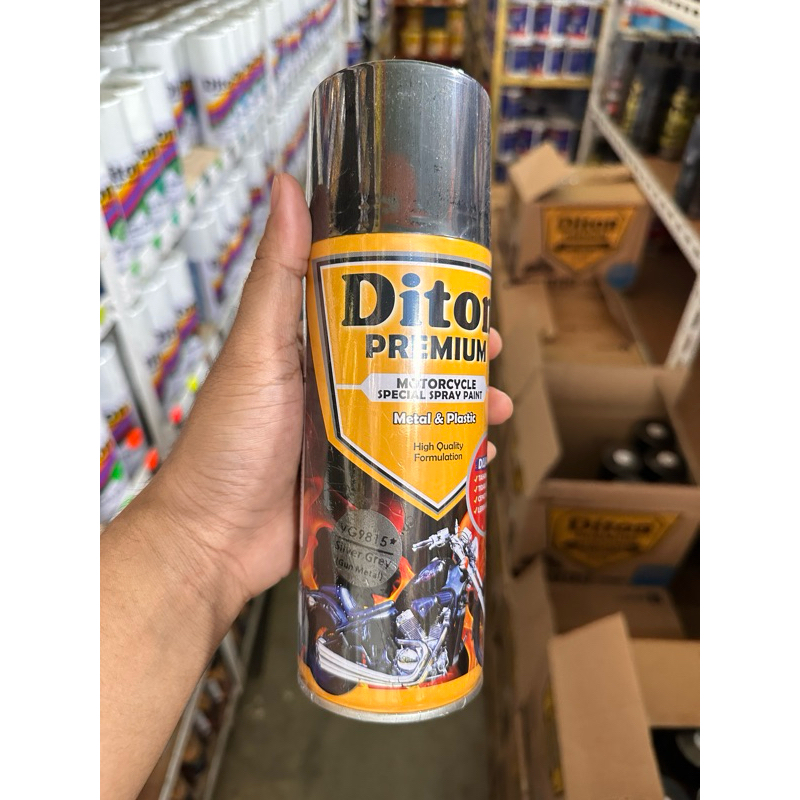 Diton premium 9815* silver grey (gun metal) cat semprot 400ml