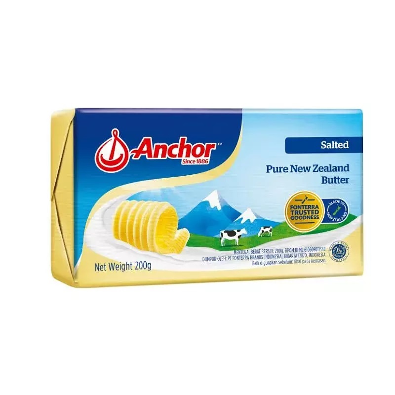 

Anchor Salted Butter 200gr - Mentega Asin 227gr (KHUSUS GOJEK / GRAB)