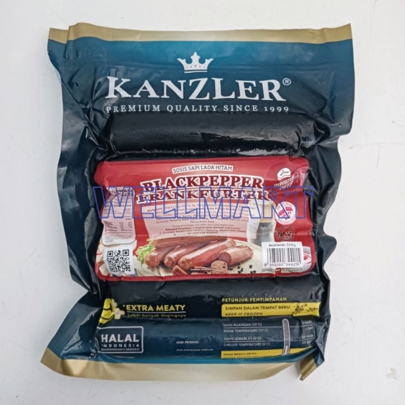 

Kanzler Blackpepper Frankfurter 300gr Sosis Sapi Lada Hitam