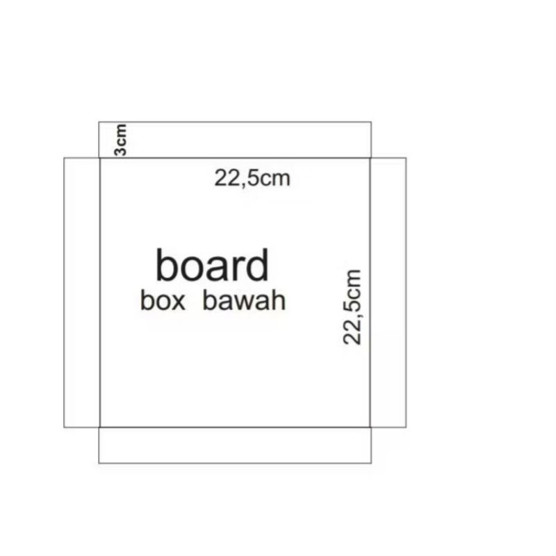 

pisau pond board 22,5 x 22,5 x 3cm