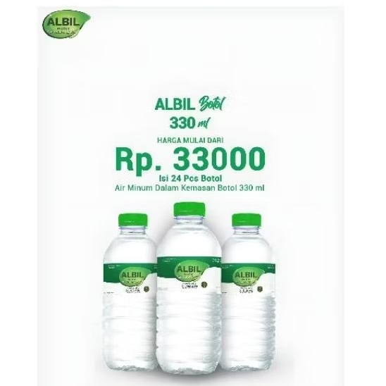 

330 ml / 1 Karton Albil Water isi 24 botol