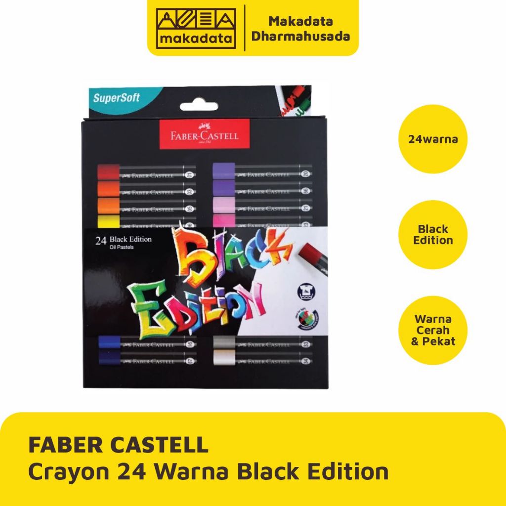 

CRAYON | KRAYON FABER CASTEL 24 WARNA BLACK EDITION 220024 (1 PCS)