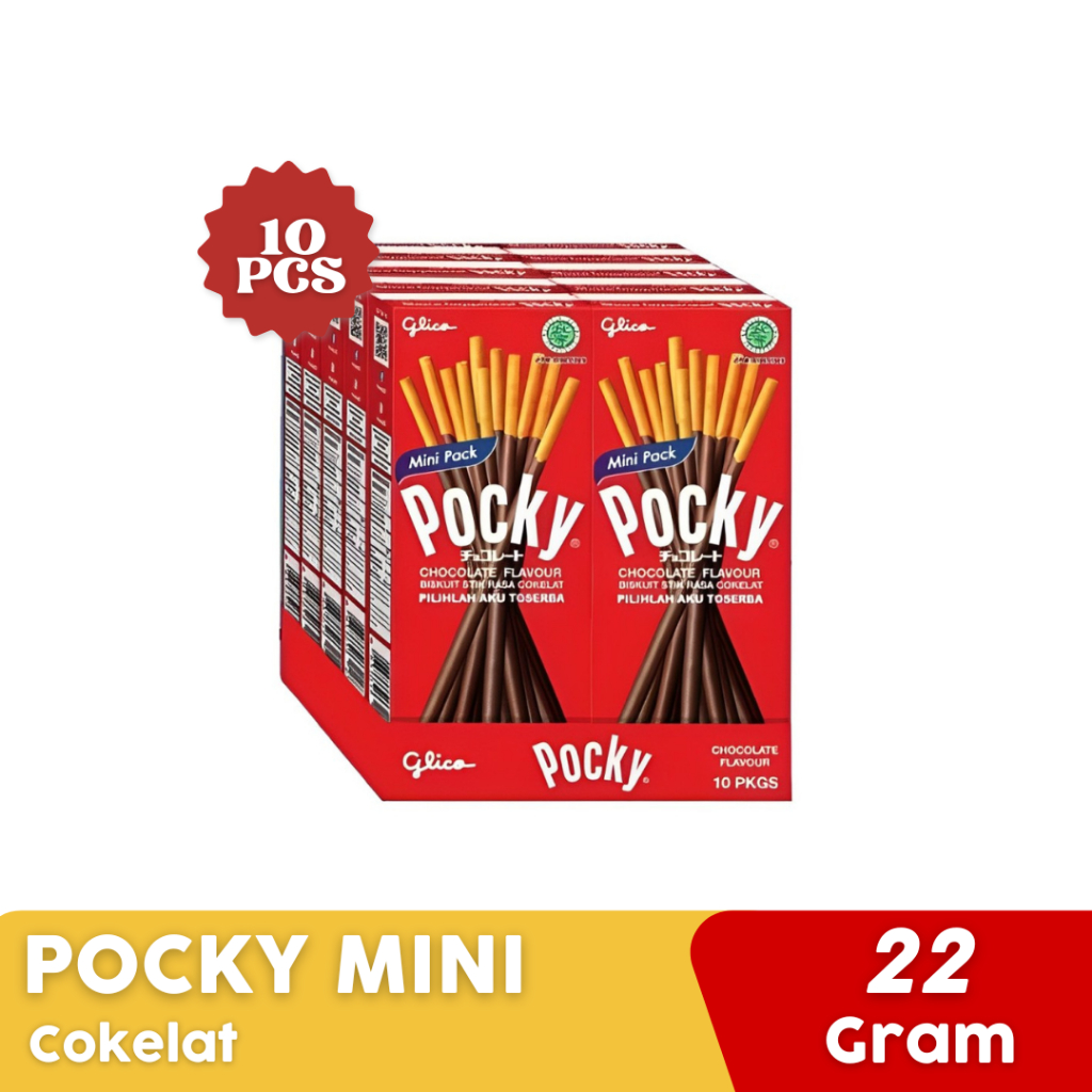 

Pocky Mini 1 box 22gr (isi 10pcs) rasa cokelat