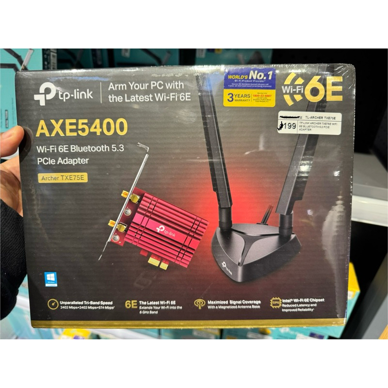 TP LINK ARCHER TXE75E AXE5400 WIFI 6E Bluetooth 5.2 PCIe ADAPTER