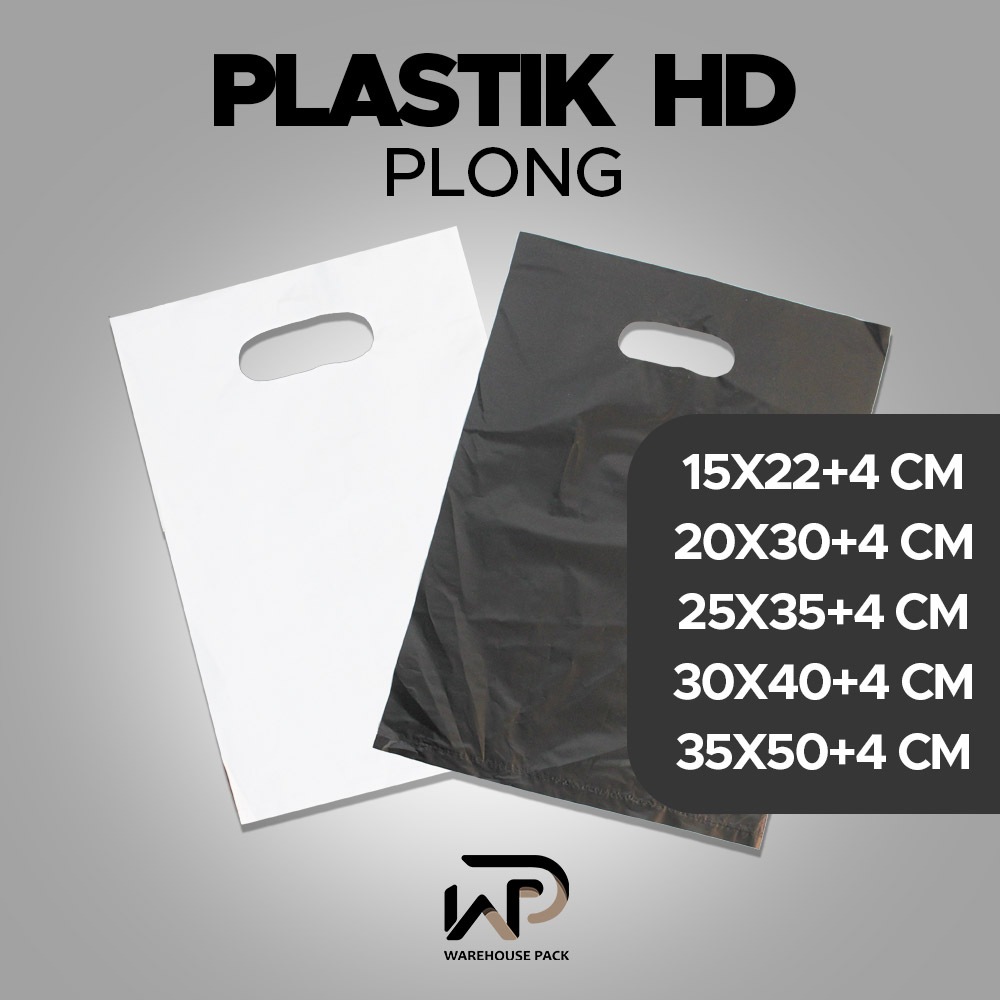 ( 100 Pcs ) Plastik HD Plong Hitam & Putih Perpack | Plastik HD Plong Cetik Laundry | Plastik Distro