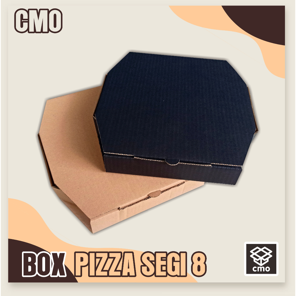 

Box Pizza segi 8 26x26x5 cm / KARDUS PIZZA / BOX PIZZA / KOTAK PIZZA / KEMASAN PIZZA / BOX HAMPERS / BOX BAJU / BOX KAOS DISTRO / BOX HIJAB / BOX JILBAB / BOX BUKU