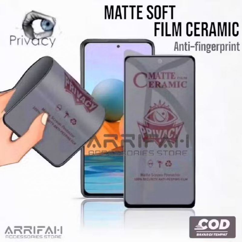 TEMPERED GLASS OPPO A5 2020, A9 2020, A31, F11, A15, A15S, A16 CERAMIC ANTI SPY ANTI PECAH