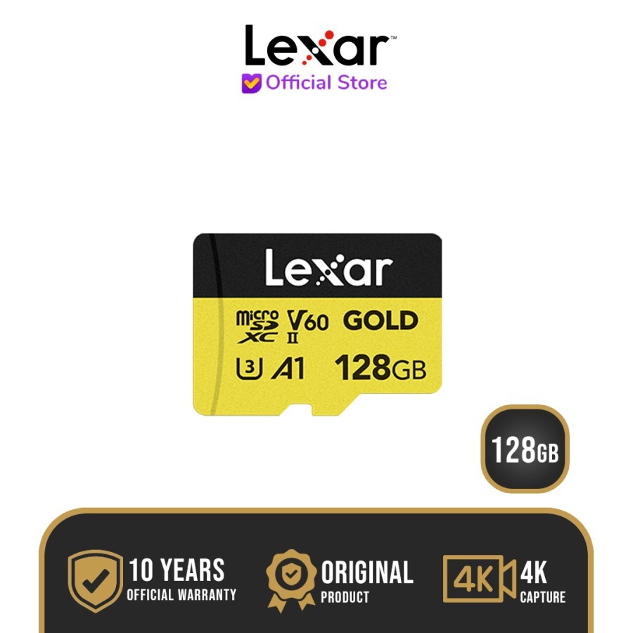 Lexar Gold MicroSDXC UHS-II V60 128GB - micro SD 128 GB