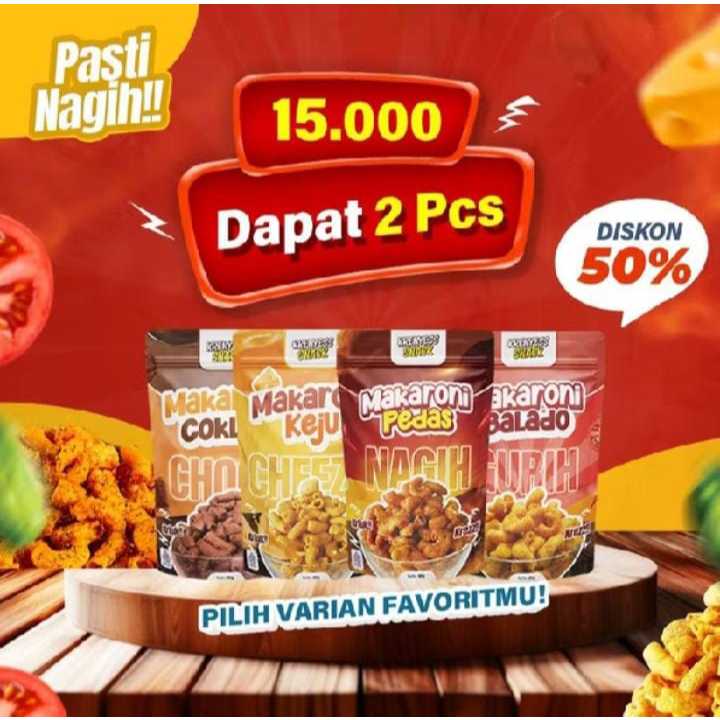 

BUY 1 GET 1 FREE Makaroni Krenyess Snack Makaroni Renyah Pedas Manis Gurih Best Seller