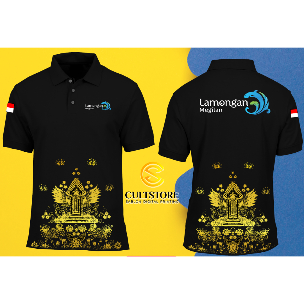 KAOS POLO LAMONGAN MEGILAN BATIK KHAS LAMONGAN