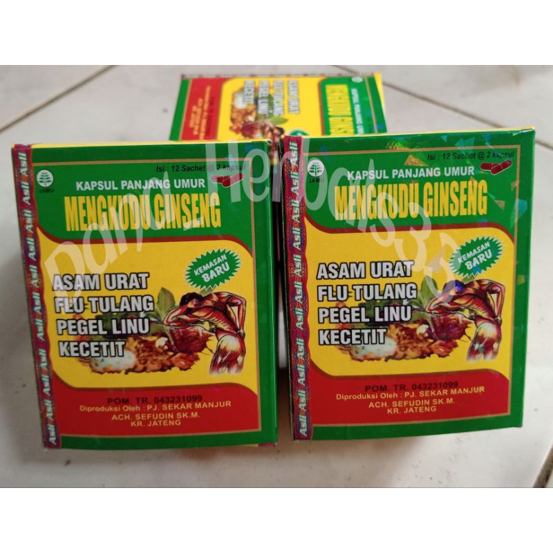 Mengkudu Gingseng Kapsul Asam Urat 100%