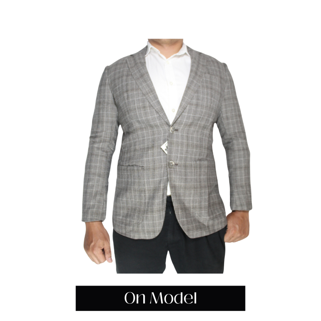 Jas Abu Tartan Merk Bartolini  Elbow Hitam (L)