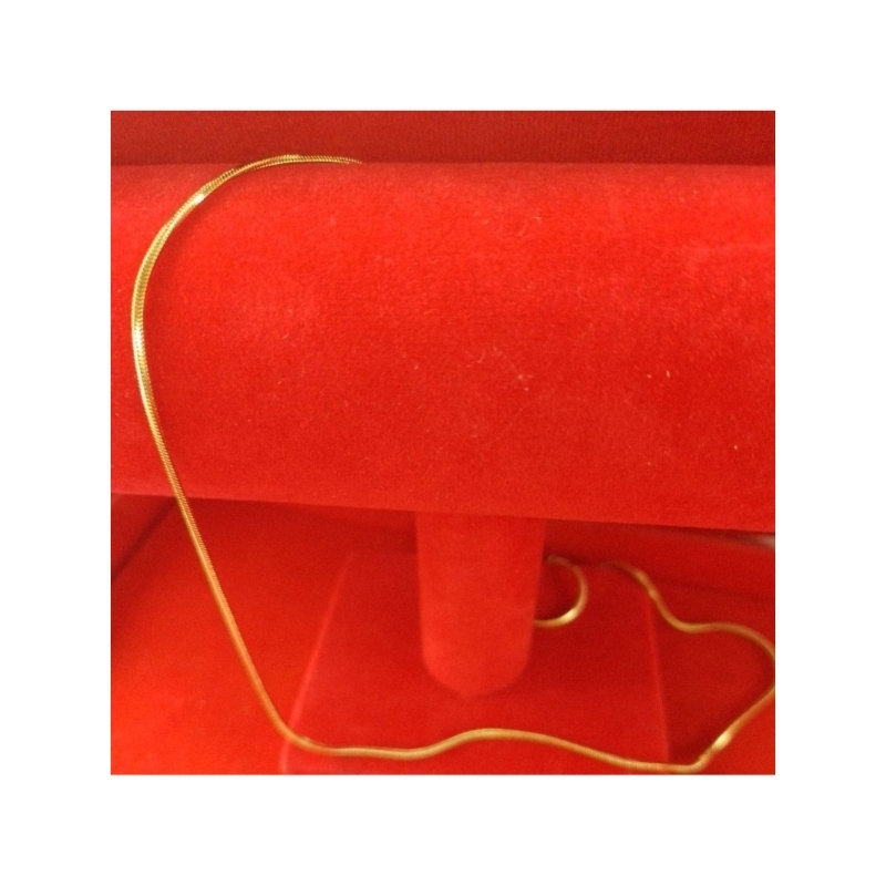 TK85 Kalung Titanium Kotak Kecil Warna Gold
