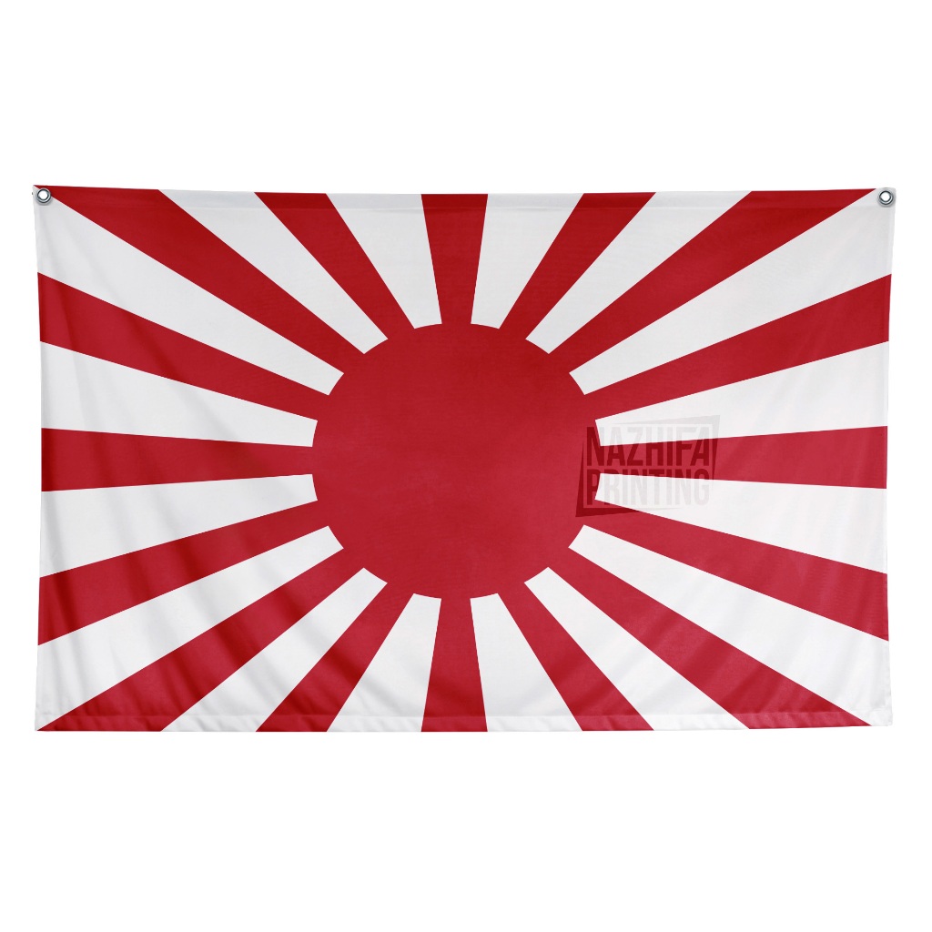 Nazhifa Printing - Bendera Angkatan Darat Kekaisaran Jepang Empire WW2, Imperial Navy Flag, Matahari