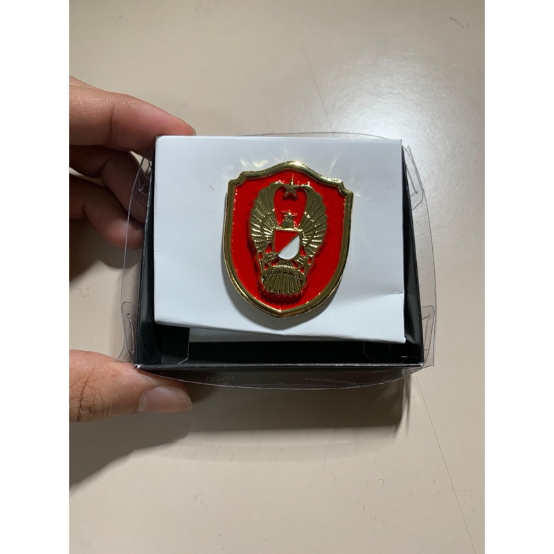 Emblem Topi Baret Kuningan Ekapaksi Suad Hijau