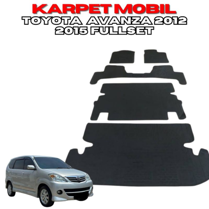Karpet Karet Mobil Toyota Avanza 2012-2015 fullset