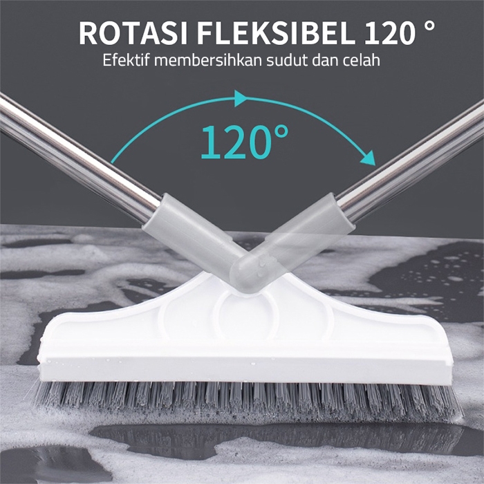 Sikat Kamar Mandi 2 In 1 Sikat Lantai Kamar Mandi - Sikat Kamar Mandi Gagang Panjang