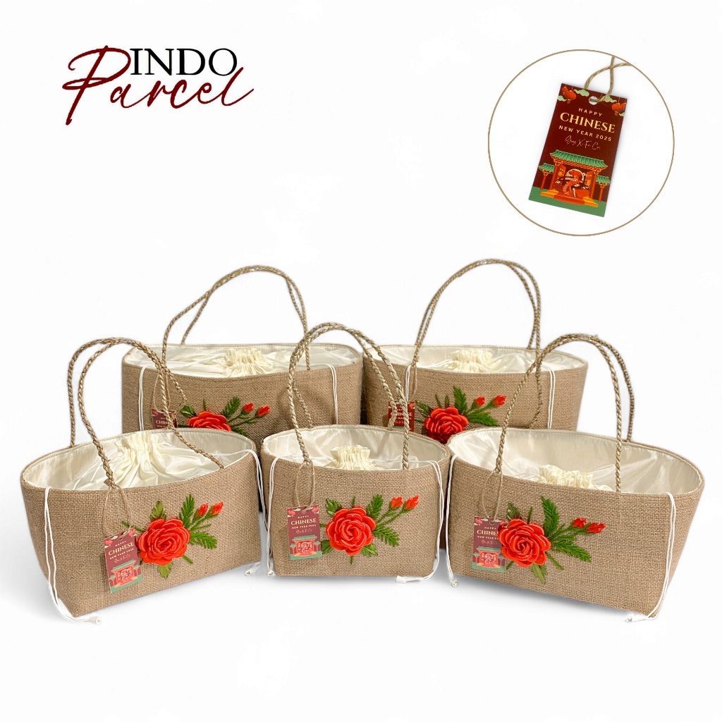 

INDOPARCEL - Tas Baki Goni Bunga Sulam Timbul Tas Goodiebag Hari Raya Besar Natal, Imlek, Lebaran Tas Hampers Keranjang Goni Bunga Sulam Tas Souvenir Tas Keranjang Parcel Terbaru