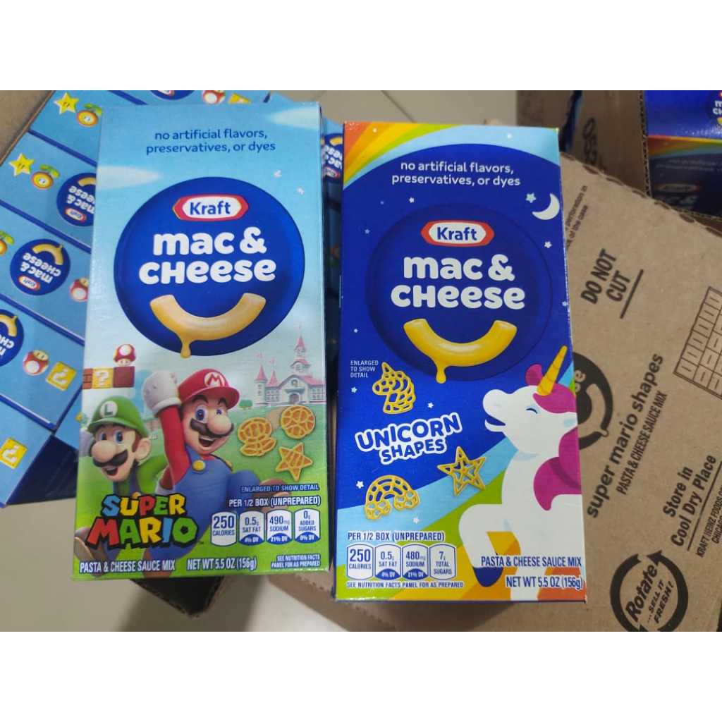 

Kraft mac n cheese Unicorn & Mario Bross USA