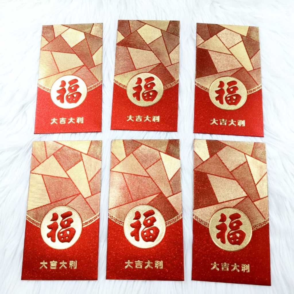

Angpao Imlek Netral 4188 Bahan Glitter Mewah Isi 6 Pcs Mix Motif