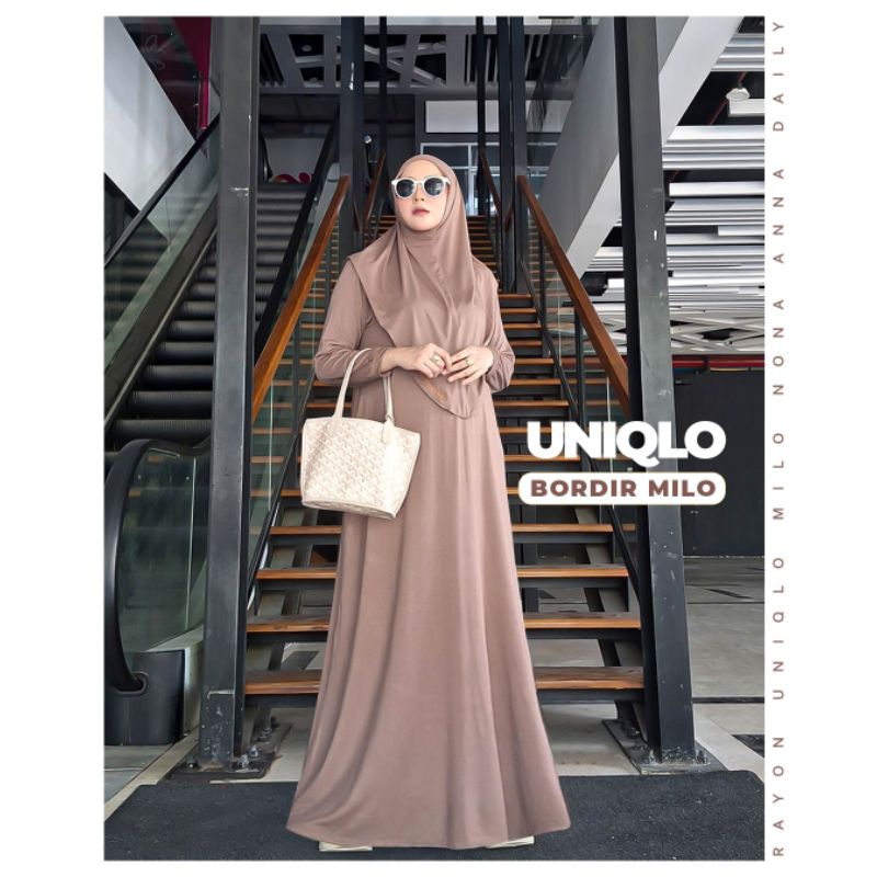 GAMIS UNIQLO BY NONA ANNA HIJAB // GAMIS KAOS POLOS SYARI // GAMIS KAOS UNIQLO NONA ANNA