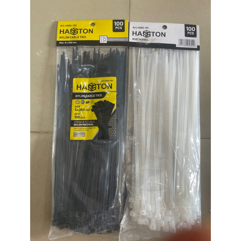 

kabel tie / kabel tis / tali pengikat hasston 5 x250mm ( 25cm) / cabel tie 25cm harga perbungkus ( untuk pemesanan warna cantumkan di catatan / kita kirim random sesuai persediaan stok yang ada )tali pengikat