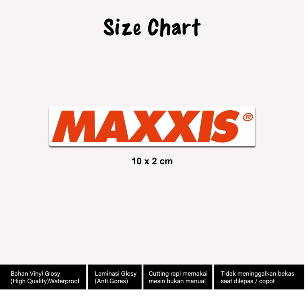 

Stiker Sepeda Motor Maxxis Sticker Racing Bahan Vinyl Anti Air
