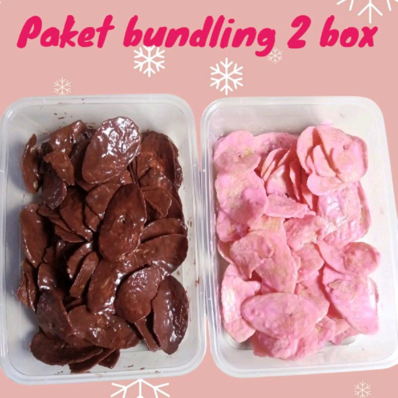 

Promo!!!Paket Bundling 2 box keripik pisang lumer