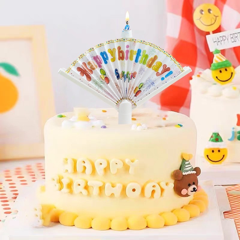 lilin ulang tahun model kipas - bday candle - lilin ultah