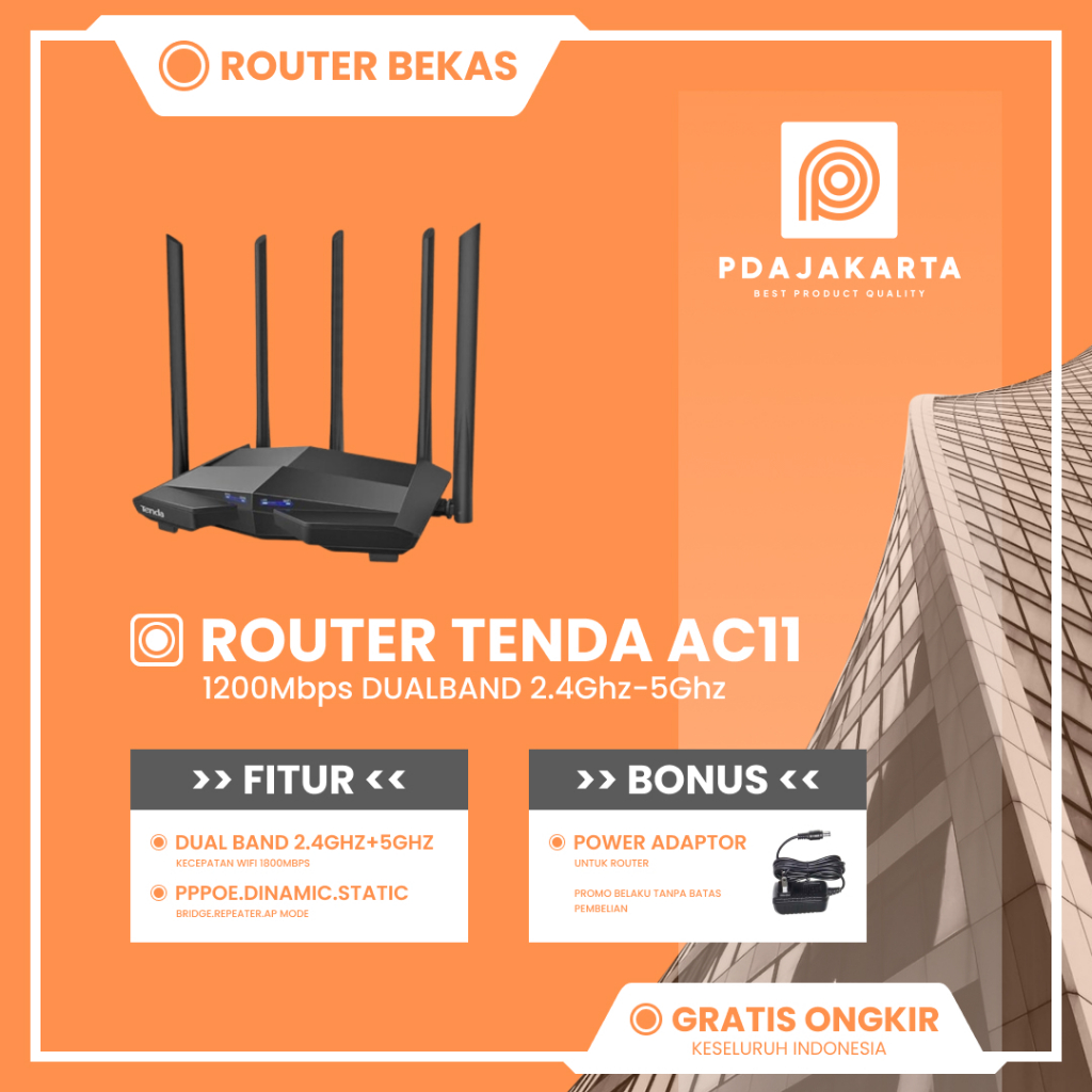 Tenda AC11 1200Mbps 2.4GHz 5GHz Dual Band Wireless Router