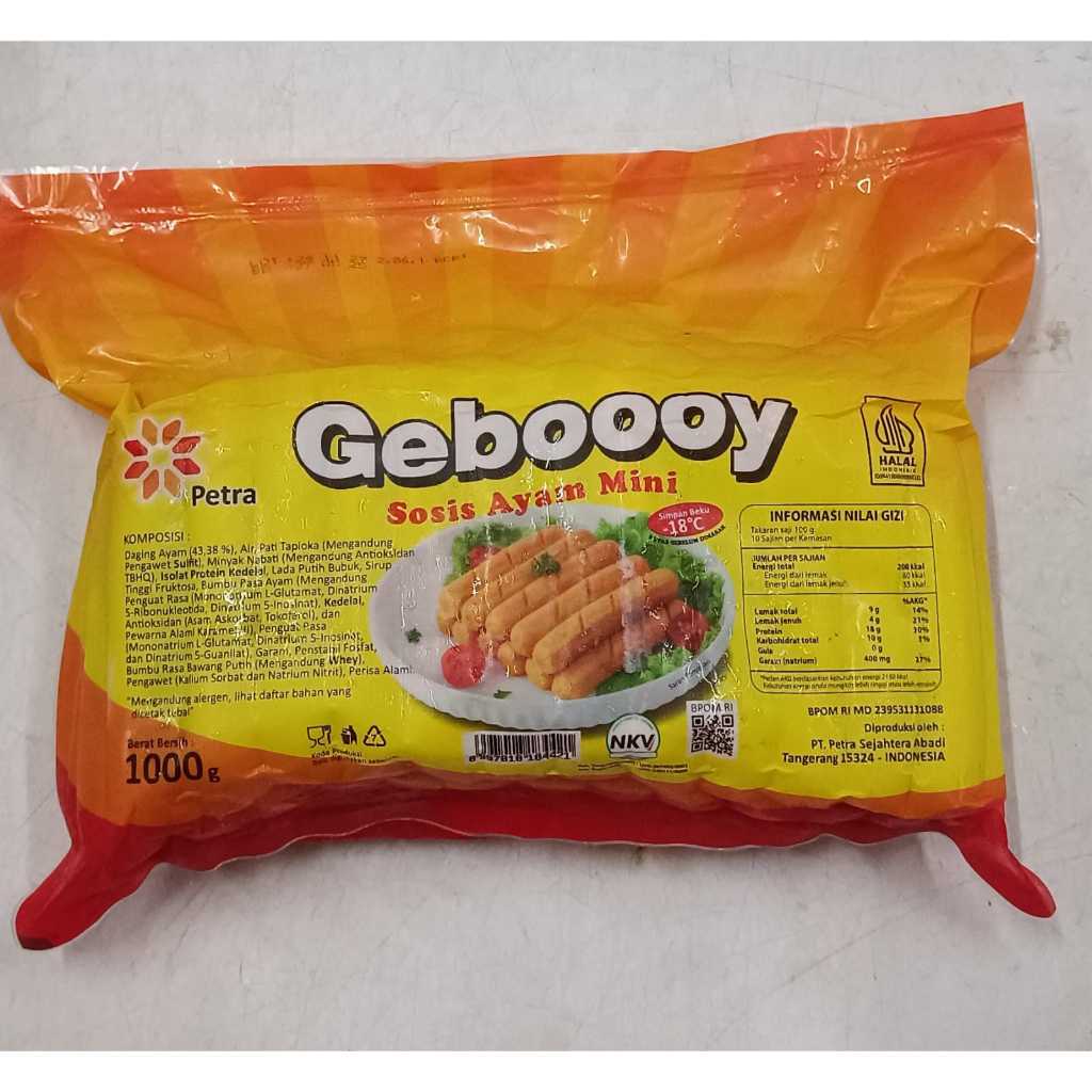 

GEBOOOY Sosis Ayam Mini 1 Kg isi 60