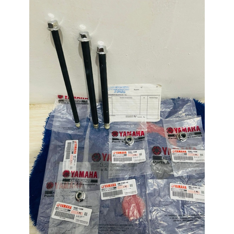 1SET AS RODA DEPAN BELAKANG & SWING ARM RX KING ORIGINAL FINISHING CHROME