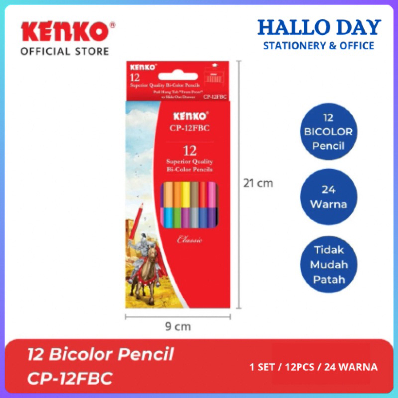 

HD Pensil Warna KENKO 12-24 Warna CP-12FBC /Pensil Mewarnai