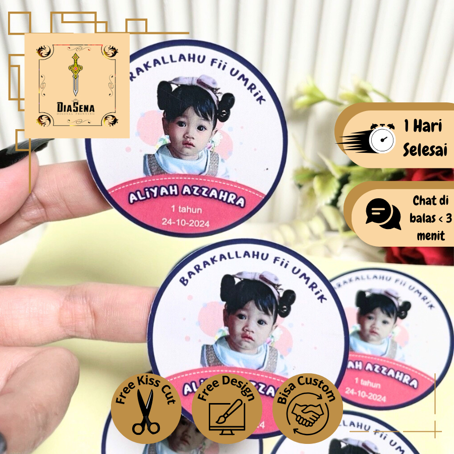 

Sticker Bulat Ulang Tahun Anak Stiker Ultah Free Design Template Birthday Diasena Chromo Murah