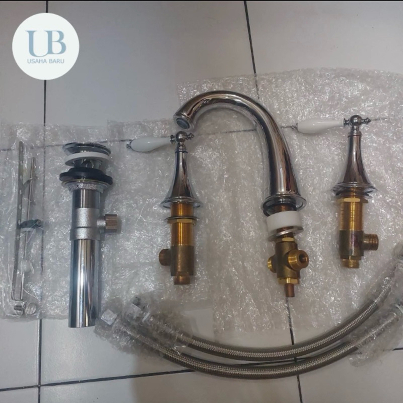 Kran wastafel 3 holes kohler model classic (Baru Nodus)