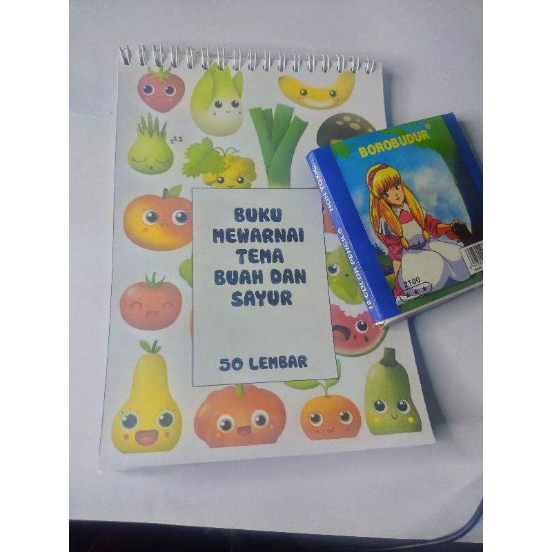 

Buku mewarnai 50 lembar bonus pencil warna