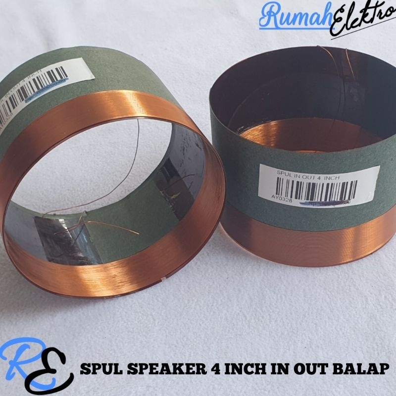 SPUL SPEAKER 4 INCH IN OUT BALAP KAWAT TEMBAGA HELENIC GERMANY (DM)