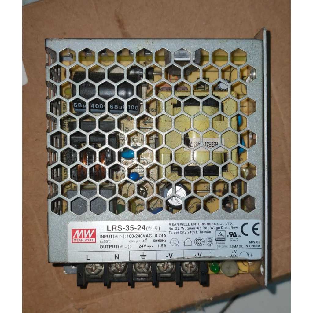 POWER SUPPLY LRS-35-24 24vdc (bekas/secound)